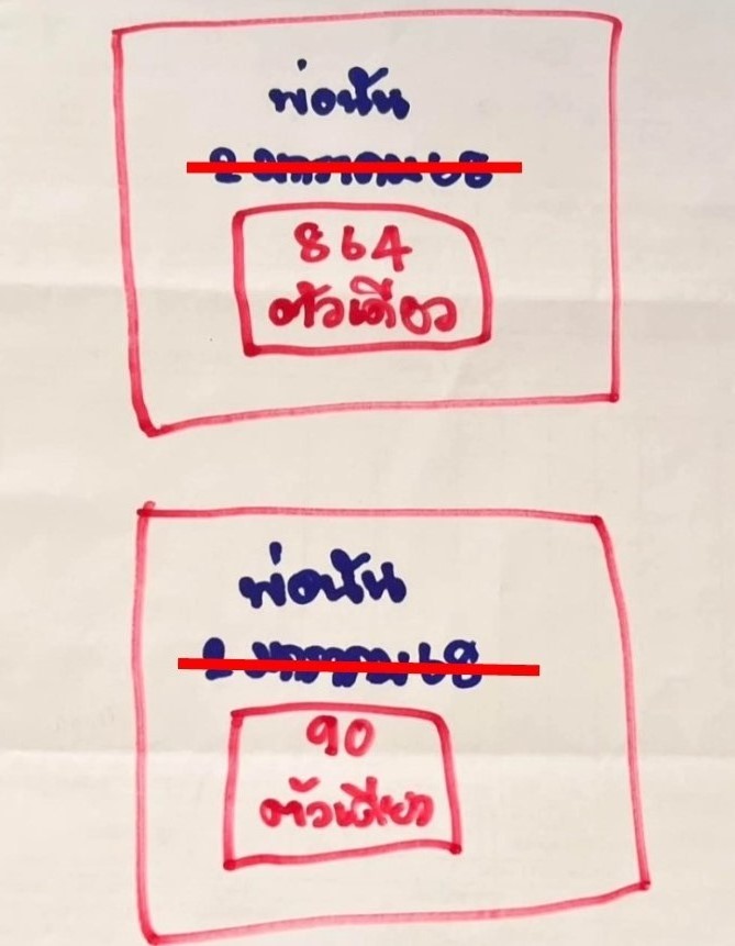 เลขเด็ดหวยเขียนมือ คอหวยตามหาทุกงวด 02/01/68