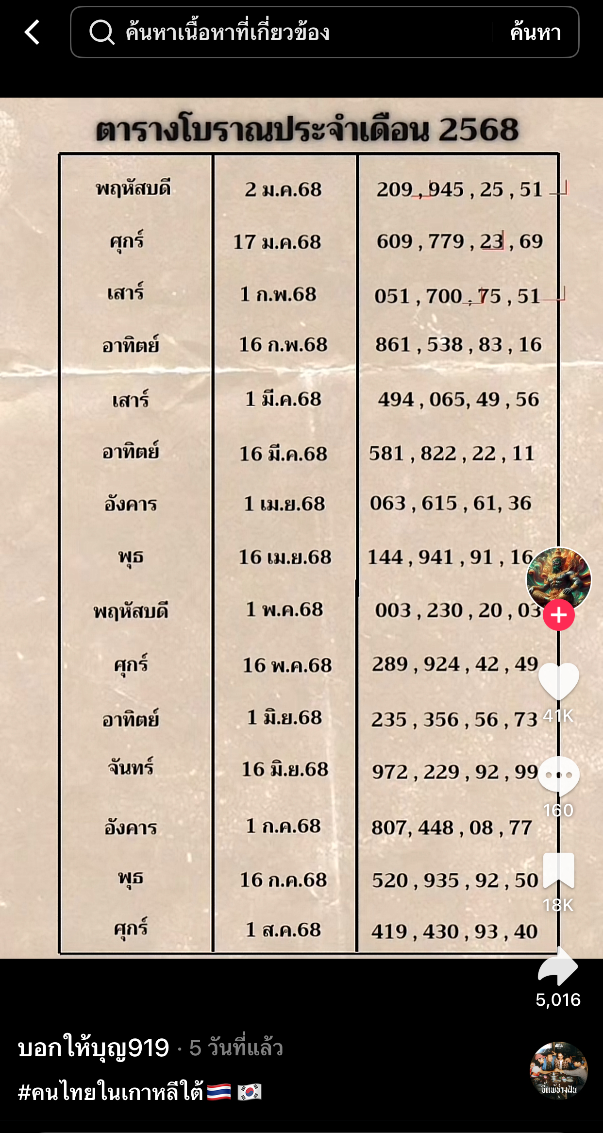 รวมเลขเด็ด TIKTOK ยอดวิวเยอะ 16/02/68 งวดนี้มาส่องต่อ