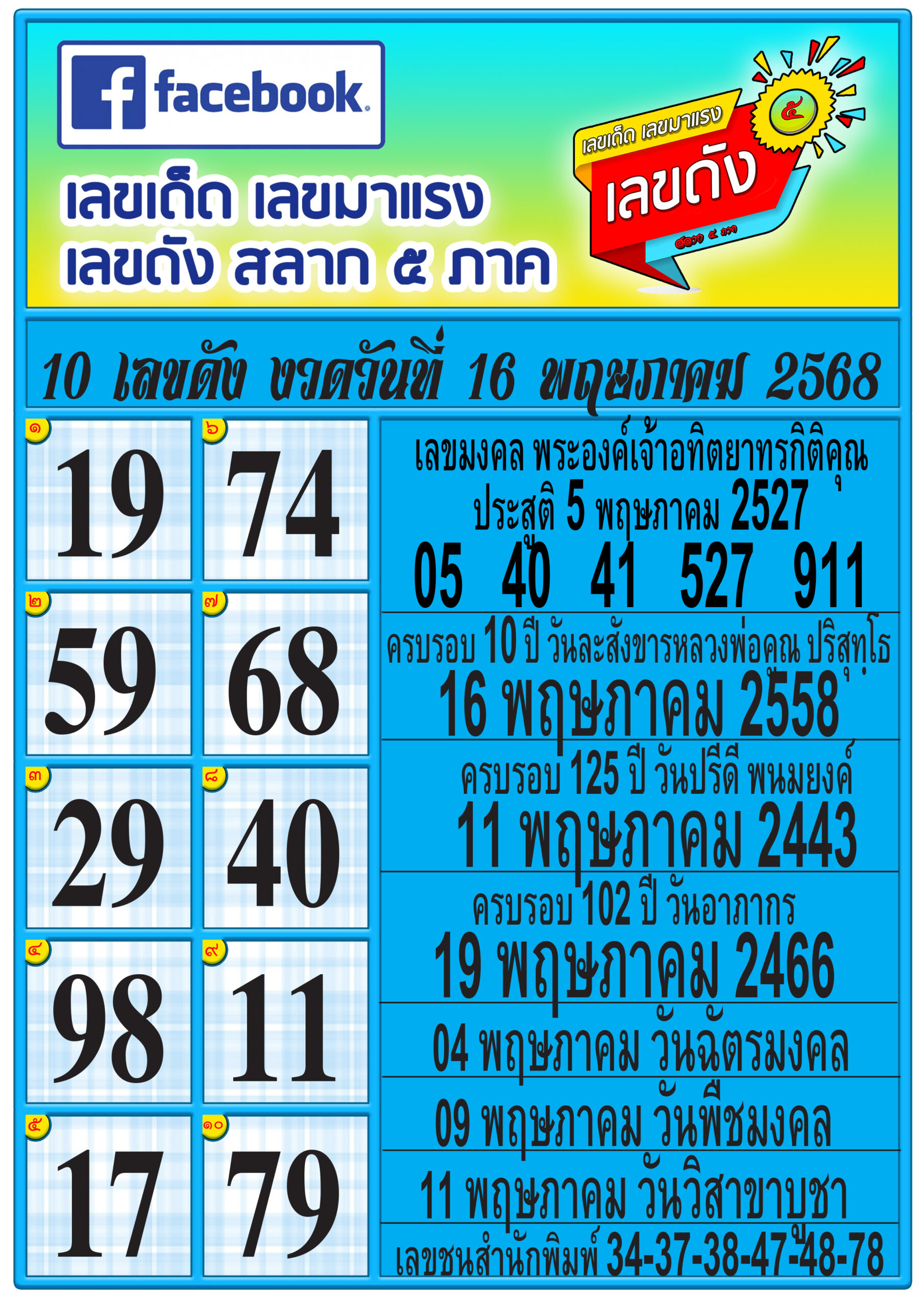 รวมทุกสำนัก 10 เลขดังคนแห่ซื้อเยอะ 16/05/68 เลขห้ามพลาดเด้อสู