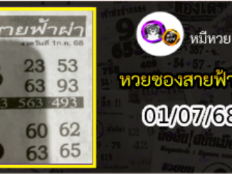 หวยซอง สายฟ้าผ่า 01/07/68
