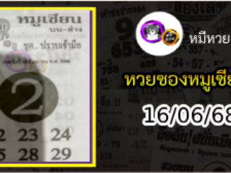 หวยซอง หมูเซียน 16/06/68