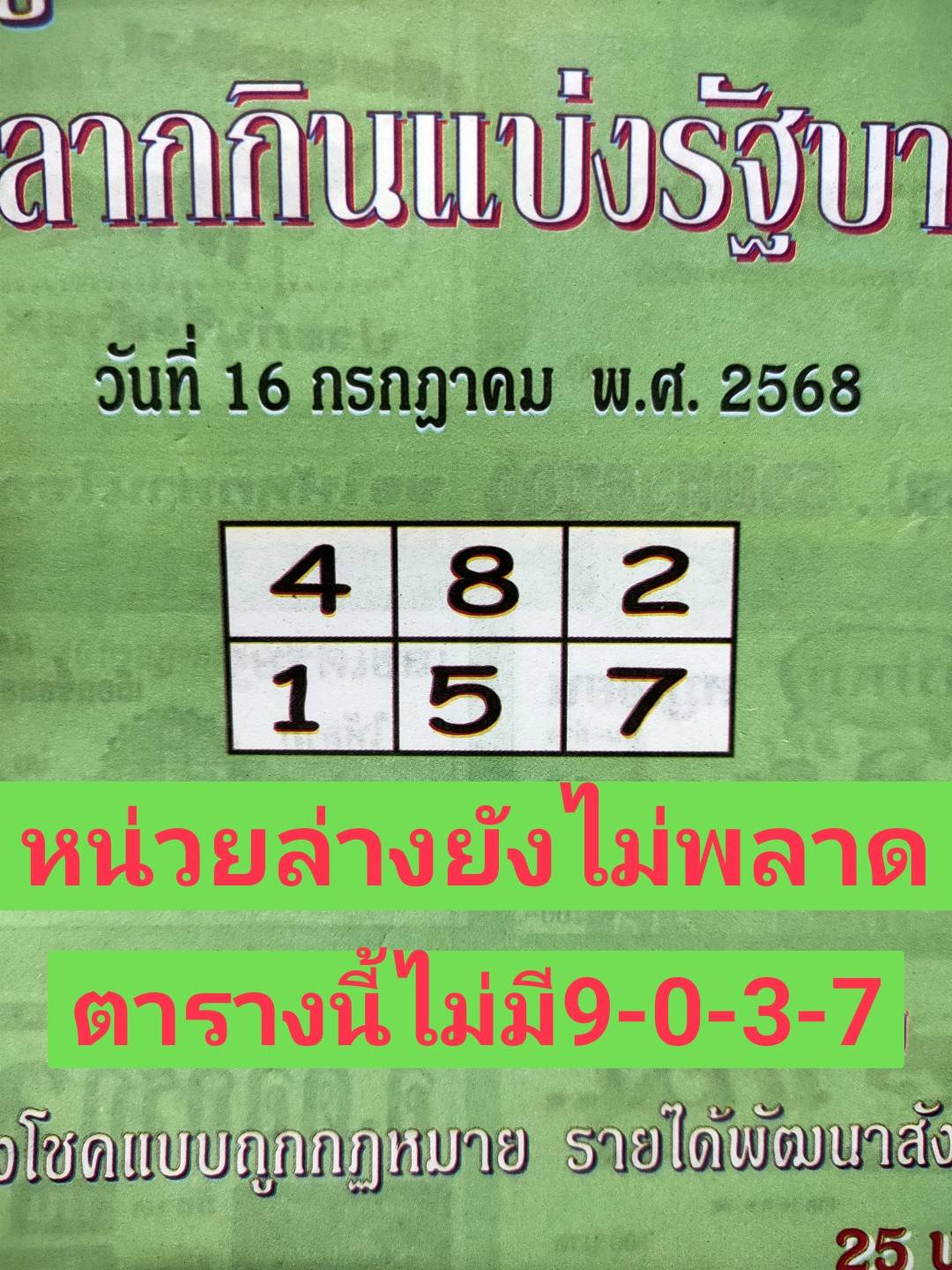 รวมเลขเด็ดหวยซองเด่นๆ แม่นๆ งวด 16/07/68