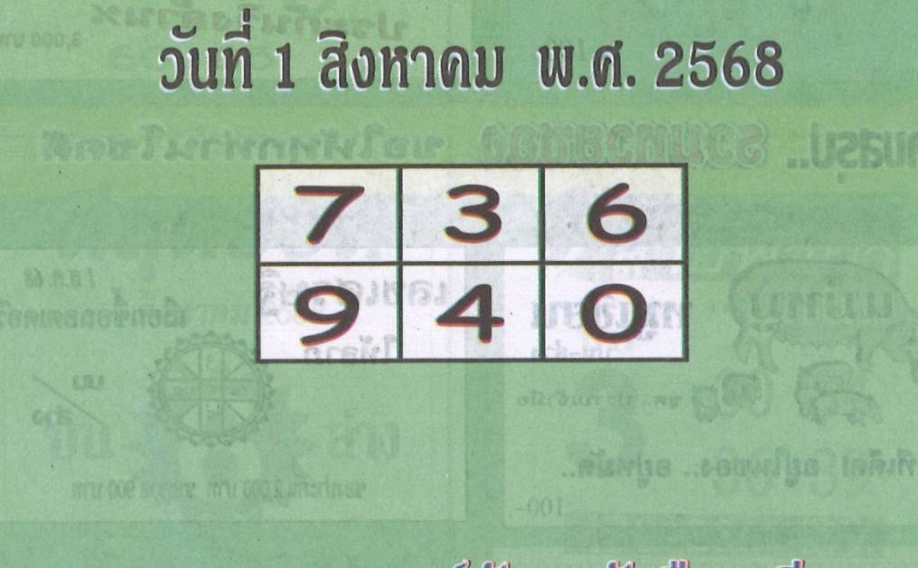 รวมเลขเด็ดหวยซองเด่นๆ แม่นๆ งวด 01/08/68
