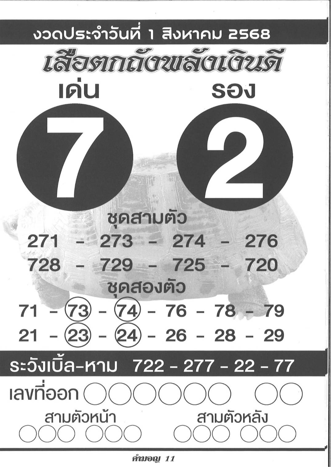 รวมเลขเด็ดหวยซองเด่นๆ แม่นๆ งวด 01/08/68