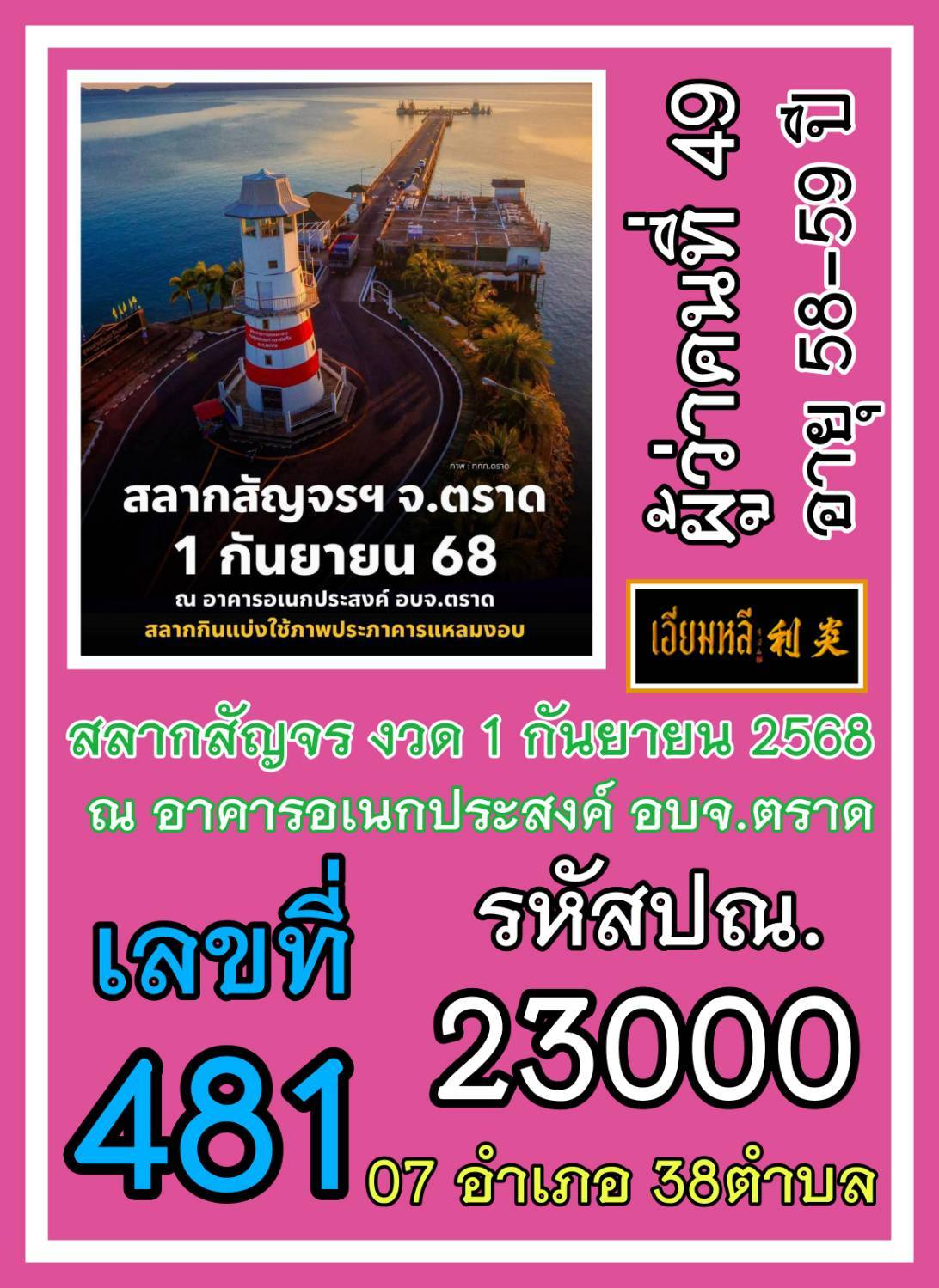 เลขเด็ดบุคคลการเมือง-รัฐบาล งวด 01/09/68