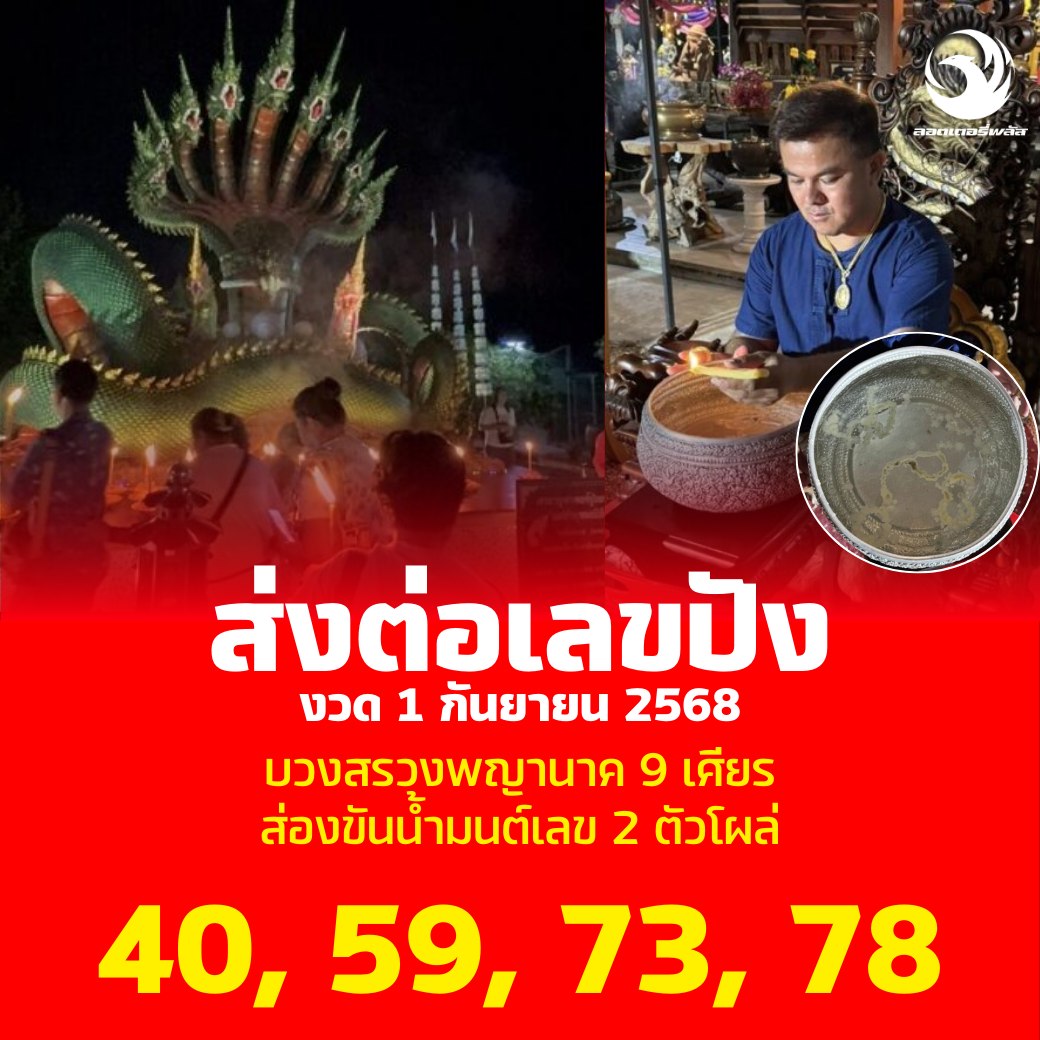 รวมเลขดังขันน้ำมนต์ ทั่วประเทศที่ทุกคนรอคอย งวด 01/09/68