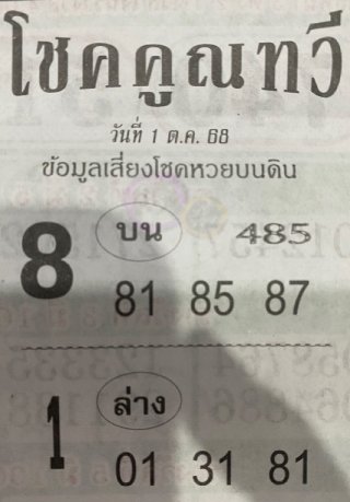 หวยซองโชคคูณทวี 01/10/68, หวยซอง โชคคูณทวี 01/10/68, หวยซอง โชคคูณทวี 01 ต.ค. 68, หวยซอง, หวยซอง โชคคูณทวี, เลขเด็ดงวดนี้, เลขเด็ด, หวย