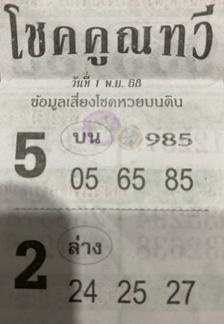 หวยซองโชคคูณทวี 01/11/68, หวยซอง โชคคูณทวี 01/11/68, หวยซอง โชคคูณทวี 01 พ.ย. 68, หวยซอง, หวยซอง โชคคูณทวี, เลขเด็ดงวดนี้, เลขเด็ด, หวย