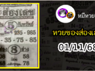 หวยซองส่องเลข 01/11/68