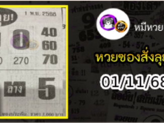 หวยซองสั่งลุย 01/11/68