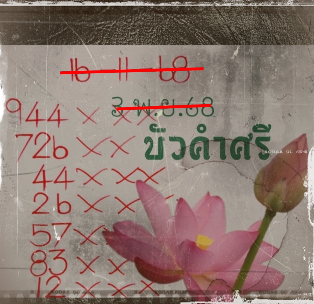 เลขเด็ดหวยเขียนมือ คอหวยตามหาทุกงวด 16/11/68