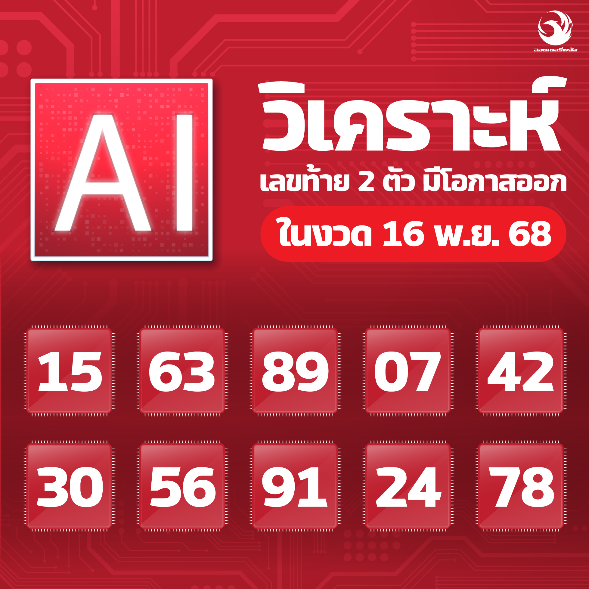 เลขเด็ดสลากใบแดง-แม่จำเนียรอ่อนนุช 16/11/68 [สิบเลขเด็ดขายดี]