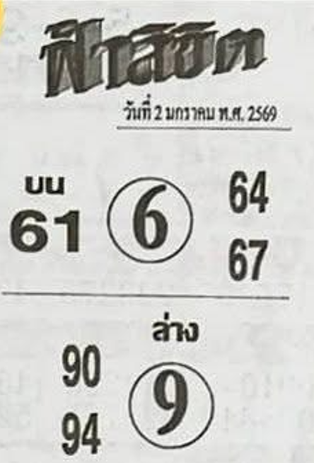 หวยซอง ฟ้าลิขิต 02/01/69, หวยซอง ฟ้าลิขิต 02/01/69, หวยซอง ฟ้าลิขิต 02 ม.ค. 69, หวยซอง ฟ้าลิขิต, เลขเด็ดงวดนี้