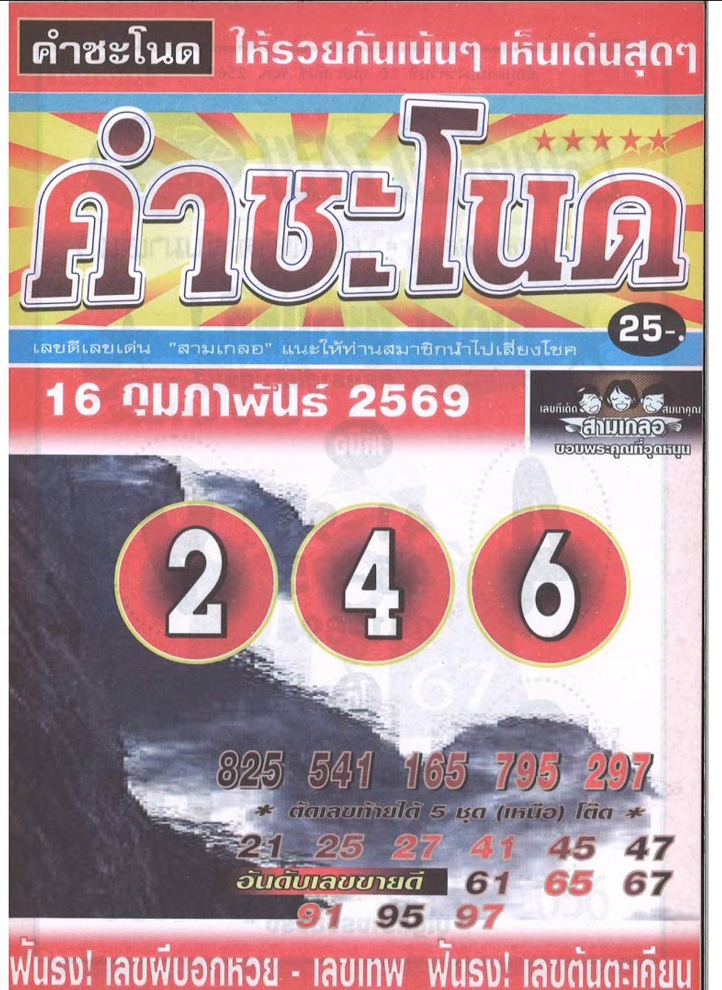 เลขเด็ดพ่อปู่แม่ย่าพญานาค-คำชะโนด งวด 16/02/69