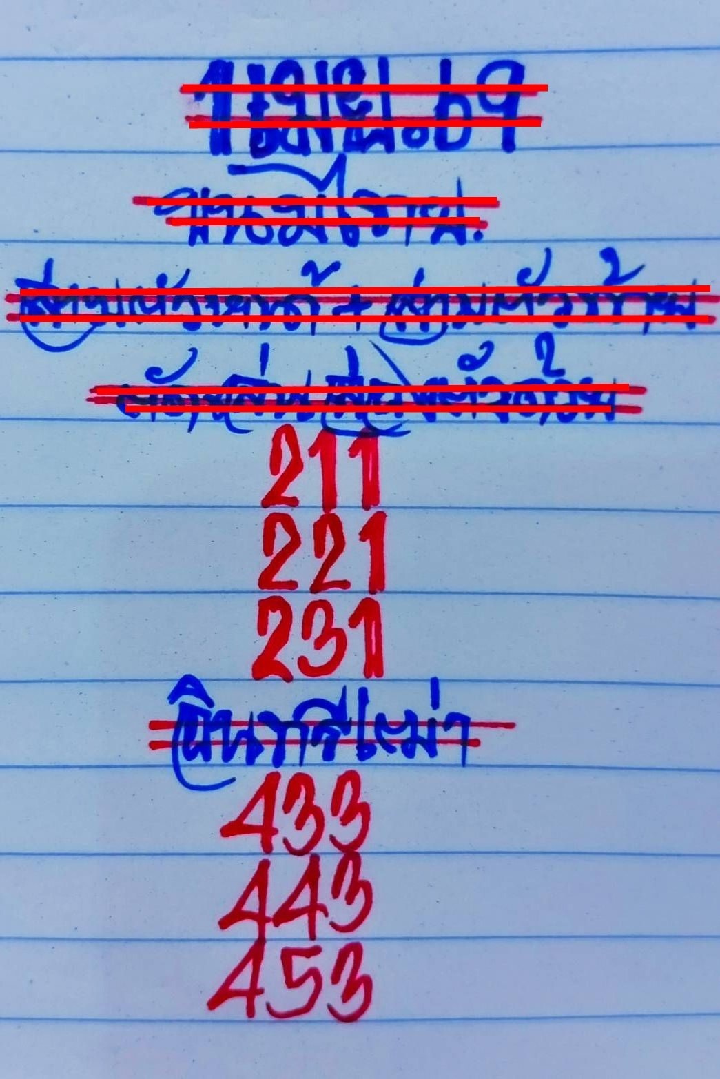 เลขเด็ดหวยเขียนมือ คอหวยตามหาทุกงวด 01/04/69