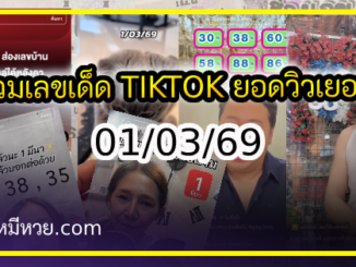 รวมเลขเด็ด TIKTOK ยอดวิวเยอะ 01/03/69 งวดนี้มาส่องต่อ