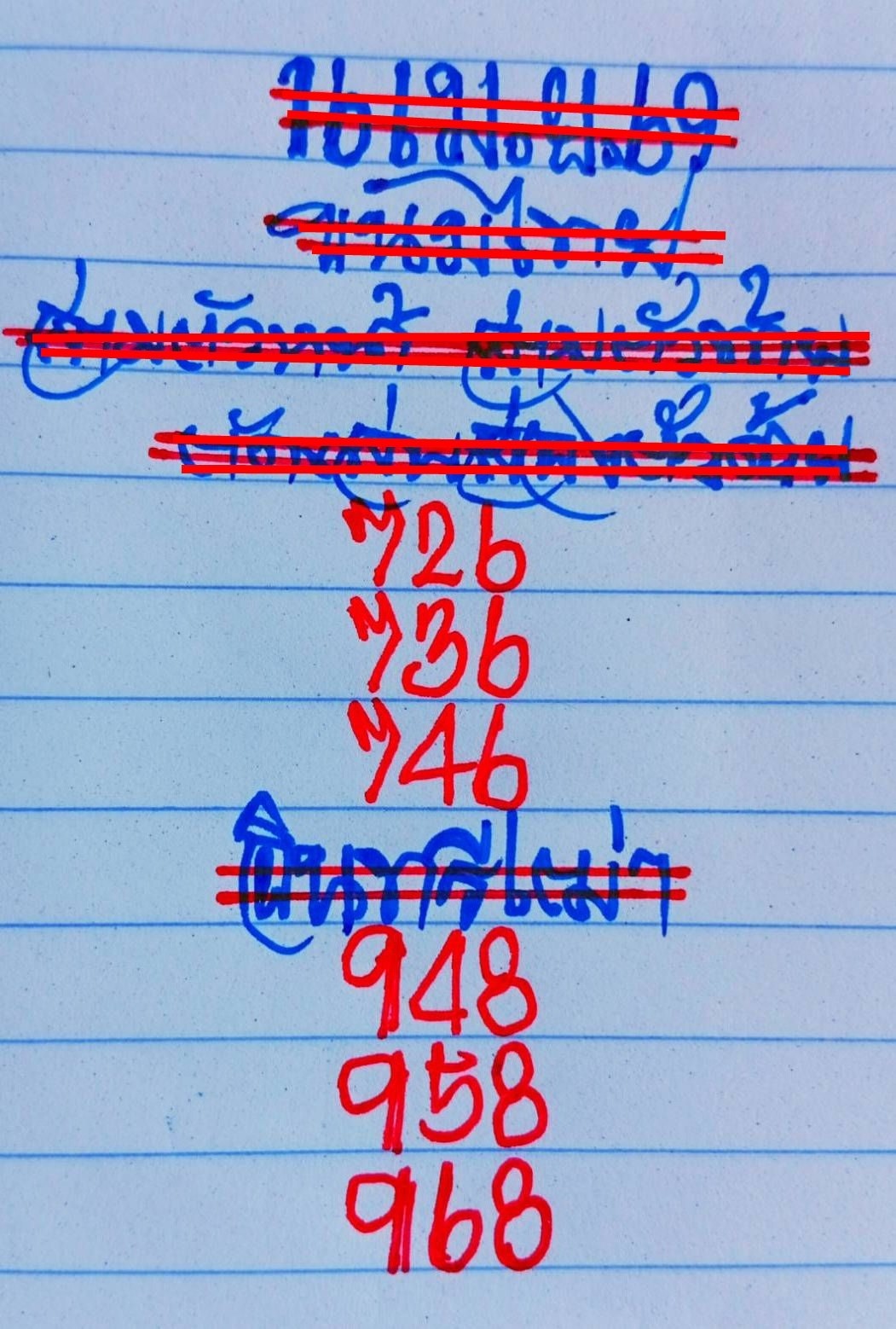 เลขเด็ดหวยเขียนมือ คอหวยตามหาทุกงวด 16/04/69