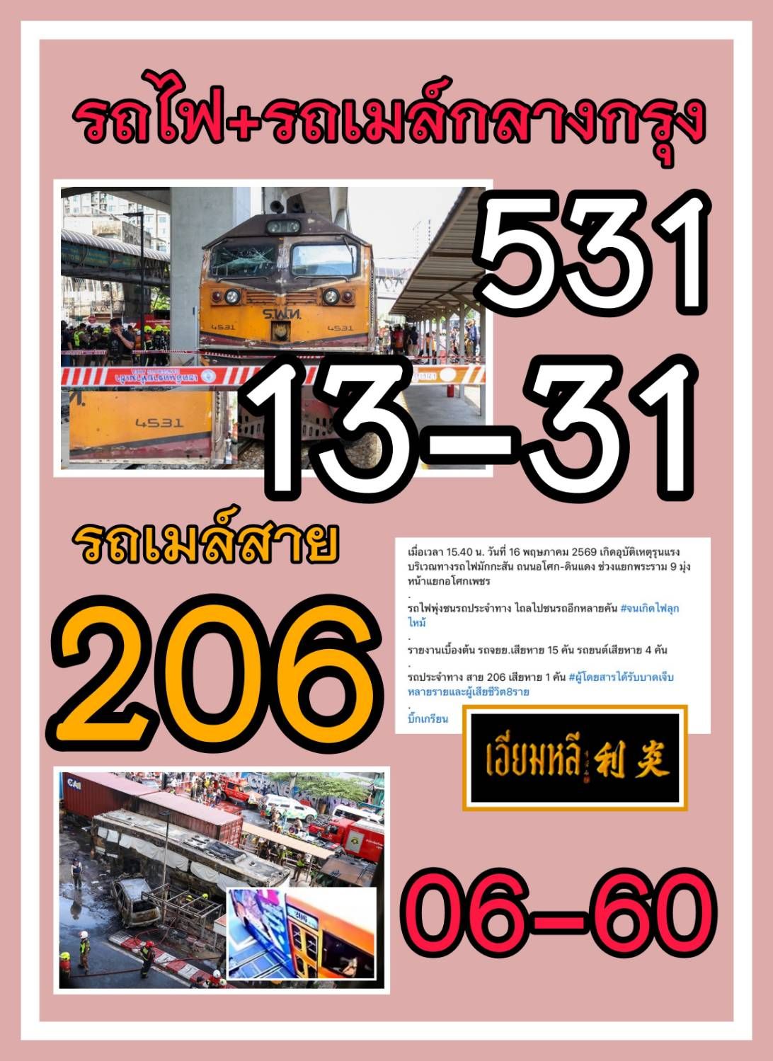 เลขเด็ดเลขดังวันสำคัญ งวดวันที่ 01 มิถุนายน 2569