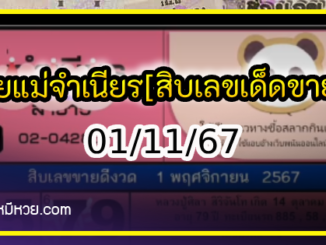 หวยแม่จำเนียร 01/11/67 [สิบเลขเด็ดขายดี]