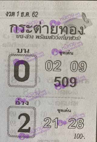 หวยซอง กระต่ายทอง 1/12/62, หวยซอง กระต่ายทอง 1-12-2562, หวยซอง กระต่ายทอง 1 ธ.ค. 2562, หวยซอง, หวยซอง กระต่ายทอง , เลขเด็ดงวดนี้, เลขเด็ด, หวยเด็ด