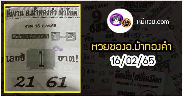 หวยซอง อ.ม้าทองคำ 16/02/65, หวยซอง อ.ม้าทองคำ 16-02-2565, หวยซอง อ.ม้าทองคำ 16 ก.พ. 2565, หวยซอง, หวยซอง อ.ม้าทองคำ, เลขเด็ดงวดนี้, เลขเด็ด, หวยเด็ด