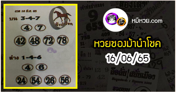 หวยซอง ม้านำโชค 16/06/65