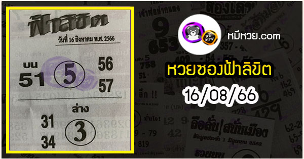 หวยซอง ฟ้าลิขิต 16/08/66