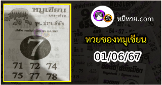 หวยซอง หมูเซียน 01/06/67