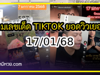 รวมเลขเด็ด TIKTOK ยอดวิวเยอะ 17/01/68 งวดนี้มาส่องต่อ