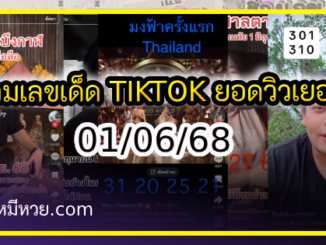 รวมเลขเด็ด TIKTOK ยอดวิวเยอะ 01/06/68 งวดนี้มาส่องต่อ