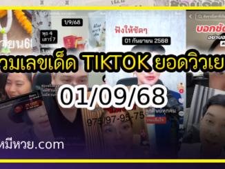 รวมเลขเด็ด TIKTOK ยอดวิวเยอะ 01/09/68 งวดนี้มาส่องต่อ